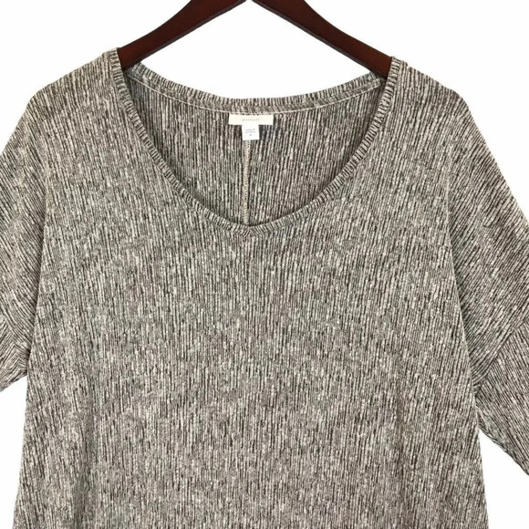 Pure Jill Knit LINEN COTTON Shift Dress Size Medium M Long Sleeve Lagenlook J - Picture 3 of 16